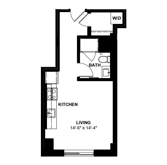 Studio bed, 1 bath apartment for rent at 1 Canal St Unit 1003, North End — photo 10 of 10