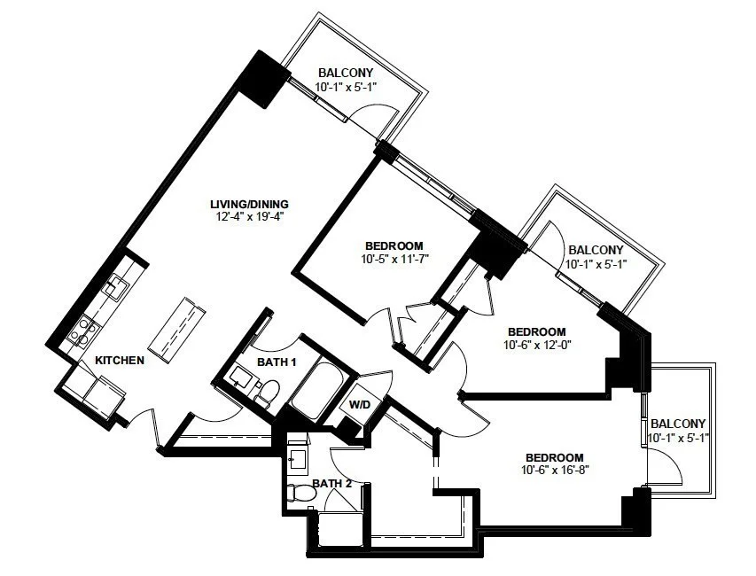 3 bed, 2 bath apartment for rent at 1 Canal St Unit 1008, West End — photo 12 of 12