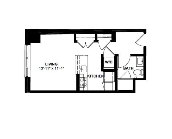 Studio bed, 1 bath apartment for rent at 1 Canal St Unit 1036, North End — photo 10 of 10