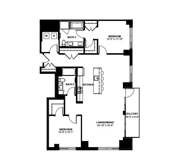 2 bed, 2 bath apartment for rent at 1 Canal St Unit 1101, West End — photo 12 of 12