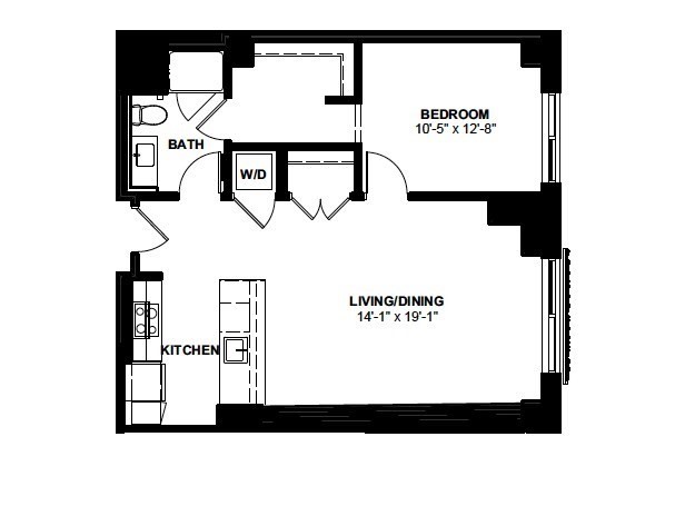 1 bed, 1 bath apartment for rent at 1 Canal St Unit 1125, North End — photo 12 of 12