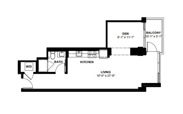 Studio bed, 1 bath apartment for rent at 1 Canal St Unit 401, North End — photo 10 of 10