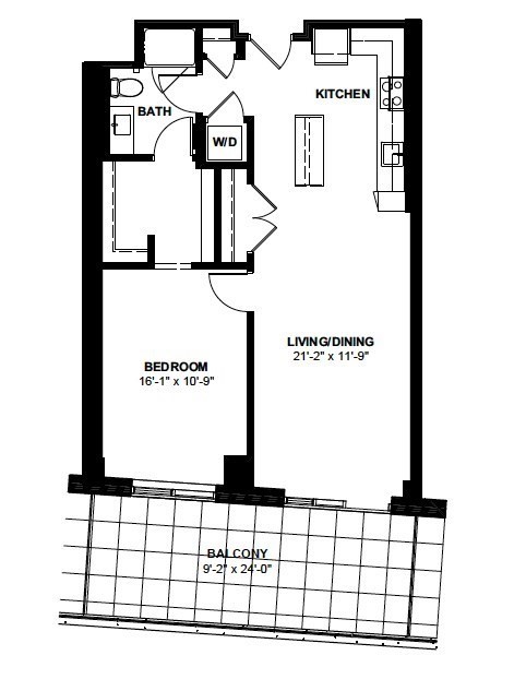 1 bed, 1 bath apartment for rent at 1 Canal St Unit 419, North End — photo 12 of 12