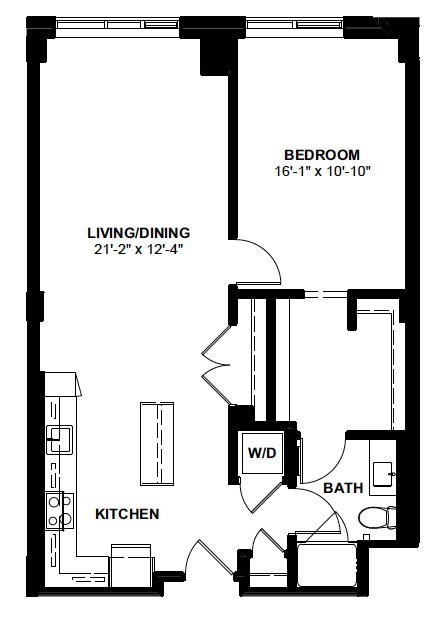 1 bed, 1 bath apartment for rent at 1 Canal St Unit 422, North End — photo 11 of 11