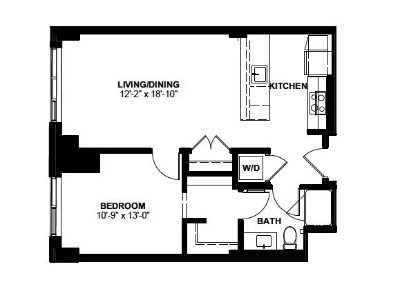 1 bed, 1 bath apartment for rent at 1 Canal St Unit 432, North End — photo 10 of 10