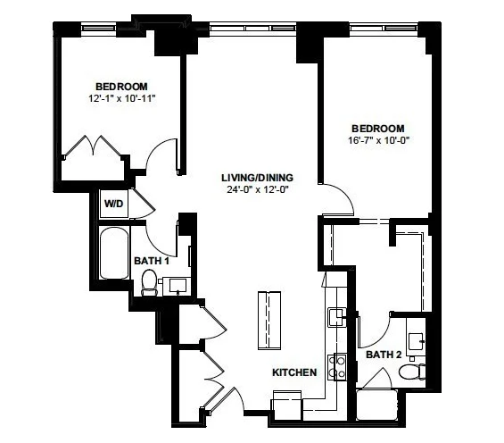 2 bed, 2 bath apartment for rent at 1 Canal St Unit 624, West End — photo 12 of 12