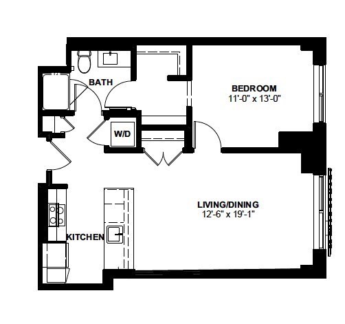 1 bed, 1 bath apartment for rent at 1 Canal St Unit 635, North End — photo 10 of 10