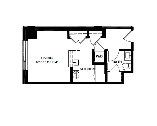 Studio bed, 1 bath apartment for rent at 1 Canal St Unit 636, North End — photo 10 of 10