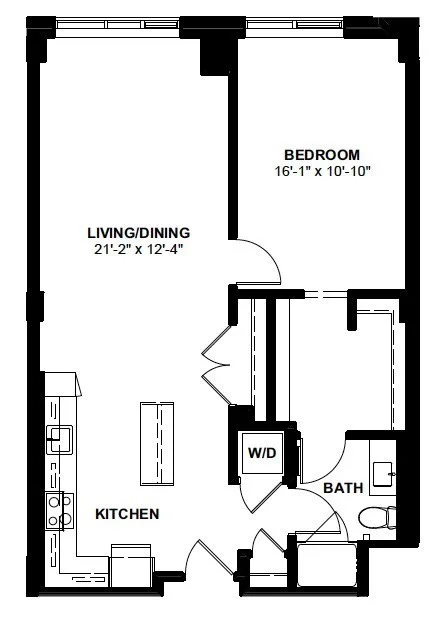 Studio bed, 1 bath apartment for rent at 1 Canal St Unit 722, North End — photo 10 of 10
