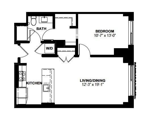 1 bed, 1 bath apartment for rent at 1 Canal St Unit 733, North End — photo 11 of 11
