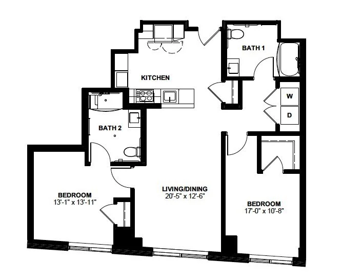 2 bed, 2 bath apartment for rent at 1 Canal St Unit 821, North End — photo 9 of 12