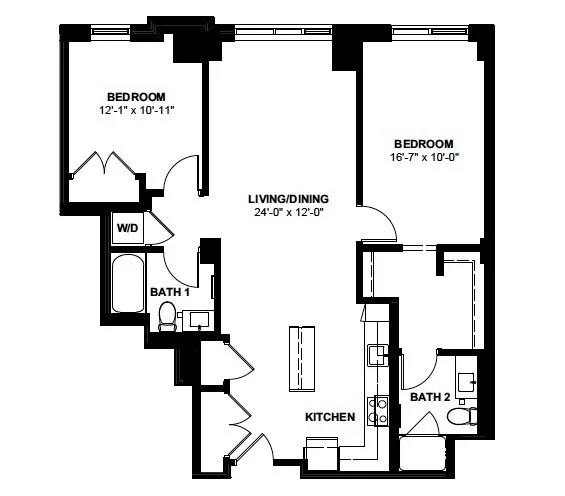 2 bed, 2 bath apartment for rent at 1 Canal St Unit 824, North End — photo 11 of 12