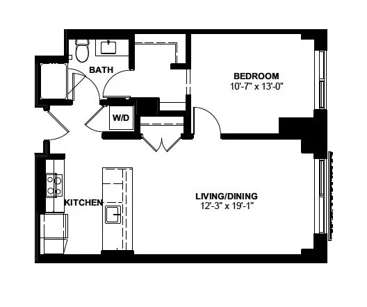 1 bed, 1 bath apartment for rent at 1 Canal St Unit 833, North End — photo 11 of 11