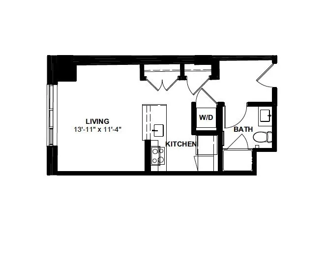 Studio bed, 1 bath apartment for rent at 1 Canal St Unit 836, North End — photo 10 of 10
