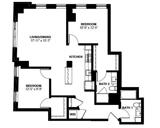2 bed, 2 bath apartment for rent at 1 Canal St Unit 925, North End — photo 14 of 14