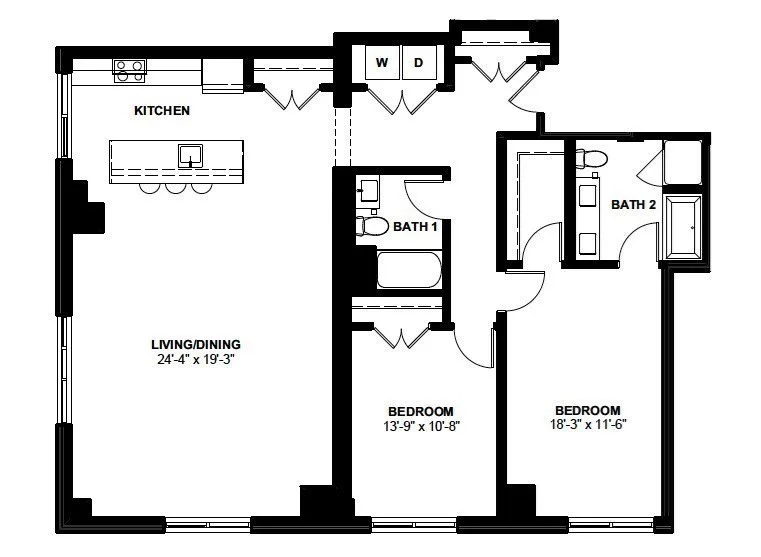 2 bed, 2 bath apartment for rent at 1 Canal St Unit PH 1102, North End — photo 12 of 12