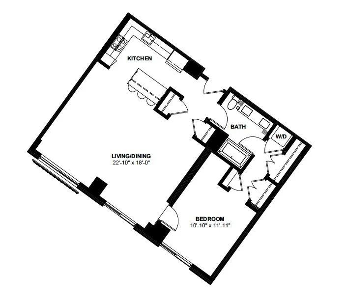 1 bed, 1 bath apartment for rent at 1 Canal St Unit PH 1109, North End — photo 10 of 10