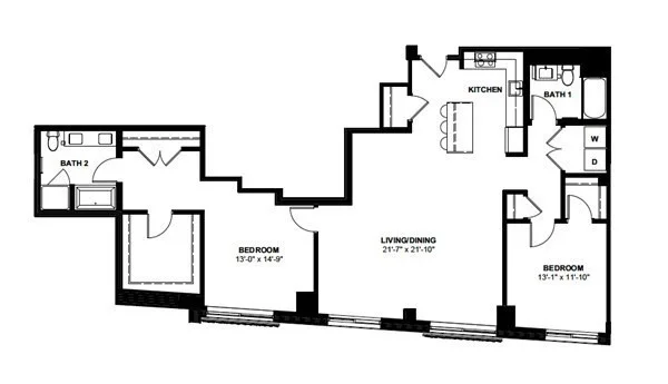 2 bed, 2 bath apartment for rent at 1 Canal St Unit PH 1115, North End — photo 13 of 13
