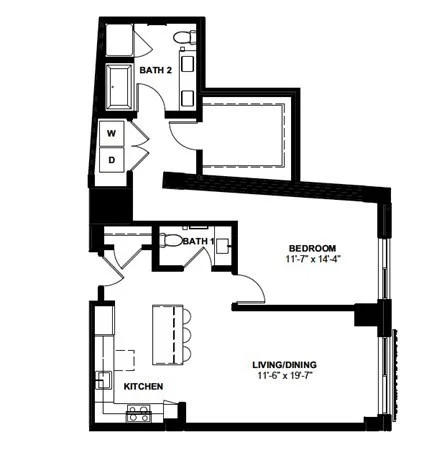 1 bed, 1 bath apartment for rent at 1 Canal St Unit PH 1121, North End — photo 10 of 10