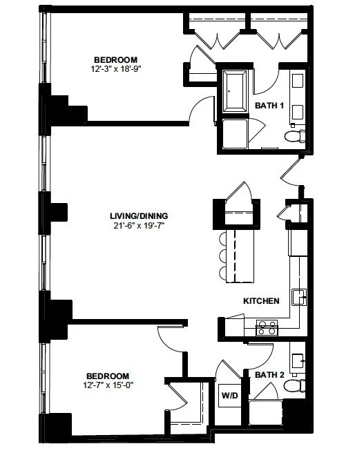 2 bed, 2 bath apartment for rent at 1 Canal St Unit PH 1124, North End — photo 12 of 12