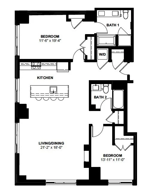 2 bed, 2 bath apartment for rent at 1 Canal St Unit PH 1126, North End — photo 12 of 12