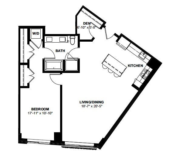 1 bed, 1 bath apartment for rent at 1 Canal St Unit PH-1211, North End — photo 12 of 12