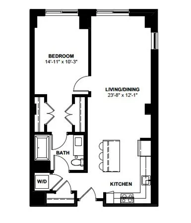 1 bed, 1 bath apartment for rent at 1 Canal St Unit PH 1212, North End — photo 12 of 12