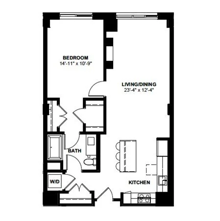 1 bed, 1 bath apartment for rent at 1 Canal St Unit PH 1214, North End — photo 11 of 11