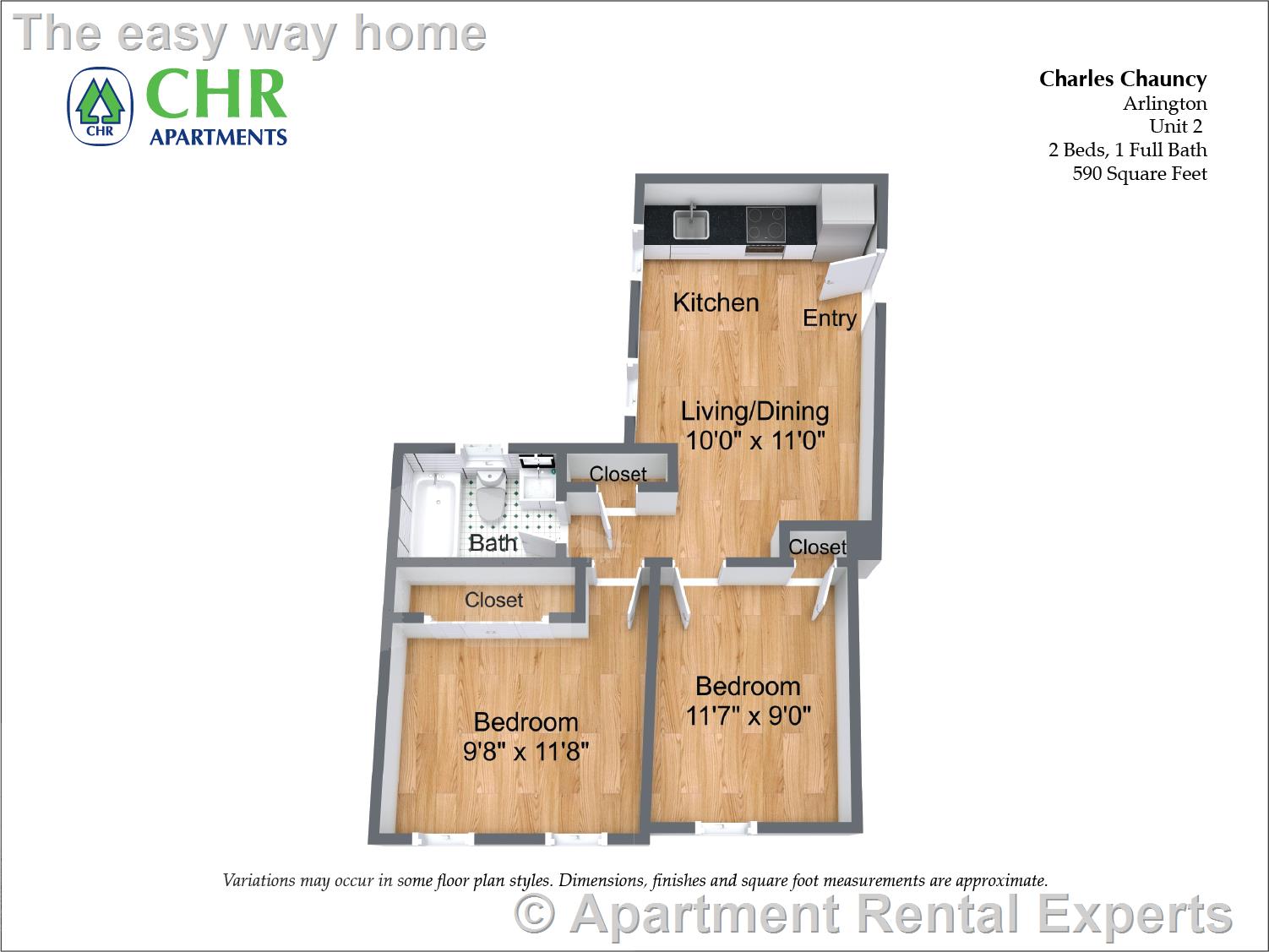 2 bed, 1 bath apartment for rent at 1 Chauncy St Unit 2, Harvard Square — photo 6 of 6