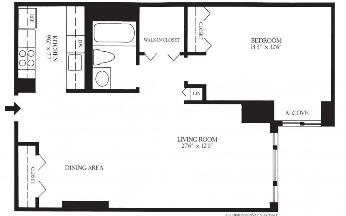 1 bed, 1 bath apartment for rent at 1 Devonshire Pl Unit 1208, Boston Downtown — photo 24 of 24