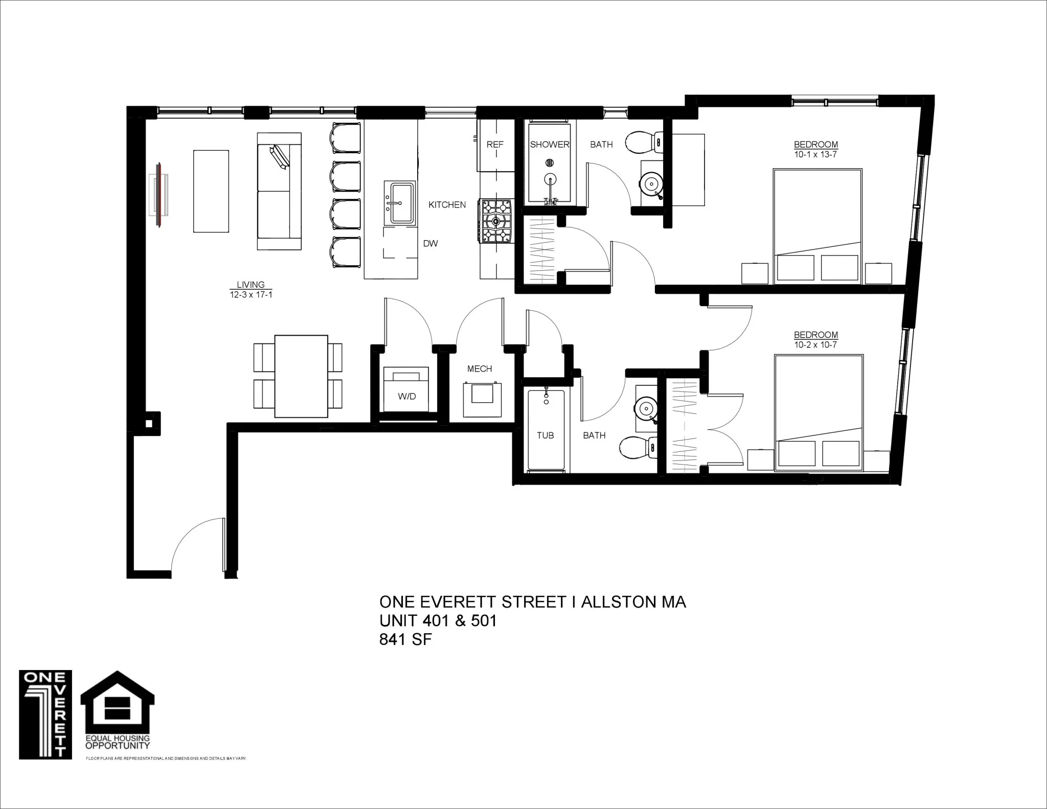 2 bed, 2 bath apartment for rent at 1 Everett St Unit 501A, Allston — photo 19 of 19