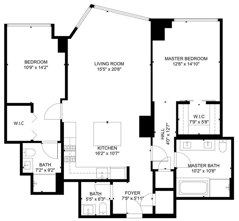 2 bed, 2 bath apartment for rent at 1 Franklin St Unit 2307, Midtown — photo 27 of 27