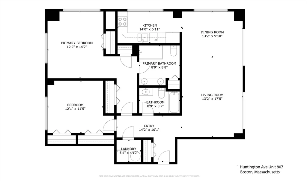2 bed, 2 bath apartment for rent at 1 Huntington Ave Unit 807, Back Bay — photo 31 of 31