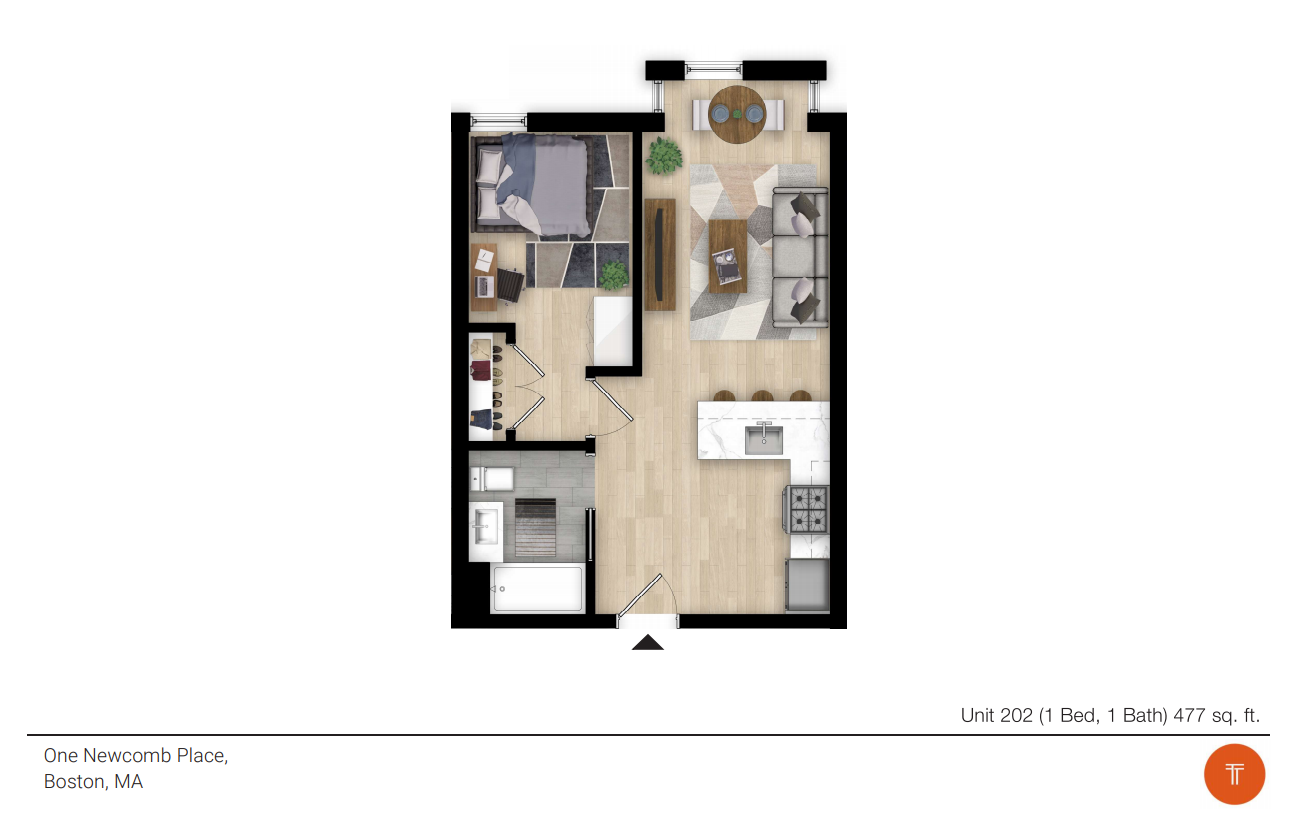 1 bed, 1 bath apartment for rent at 1 Newcomb St Unit 404, Roxbury — photo 2 of 9