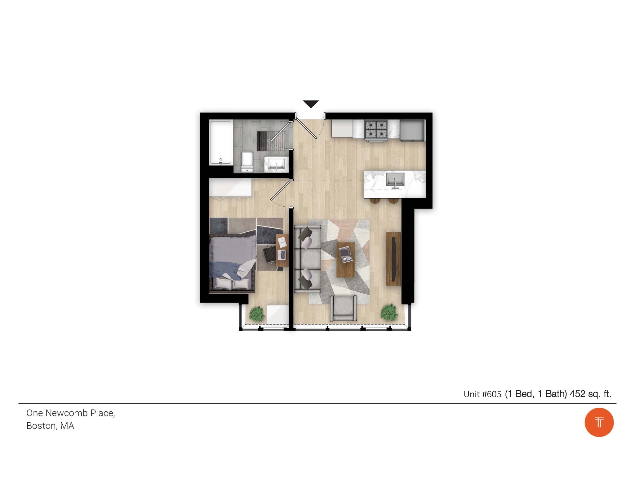 1 bed, 1 bath apartment for rent at 1 Newcomb St Unit 603, Roxbury — photo 1 of 16