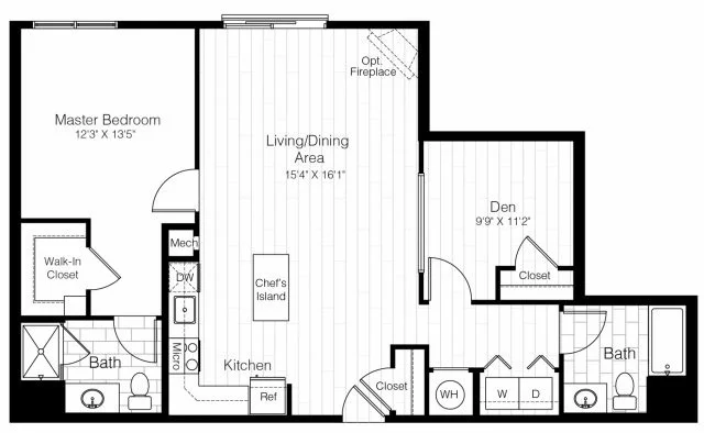 1 bed, 2 bath apartment for rent at 1 Repton Pl Unit 1215, Watertown — photo 3 of 3