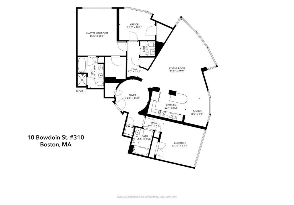 3 bed, 2 bath apartment for rent at 10 Bowdoin St Unit 310, Boston Downtown — photo 21 of 21
