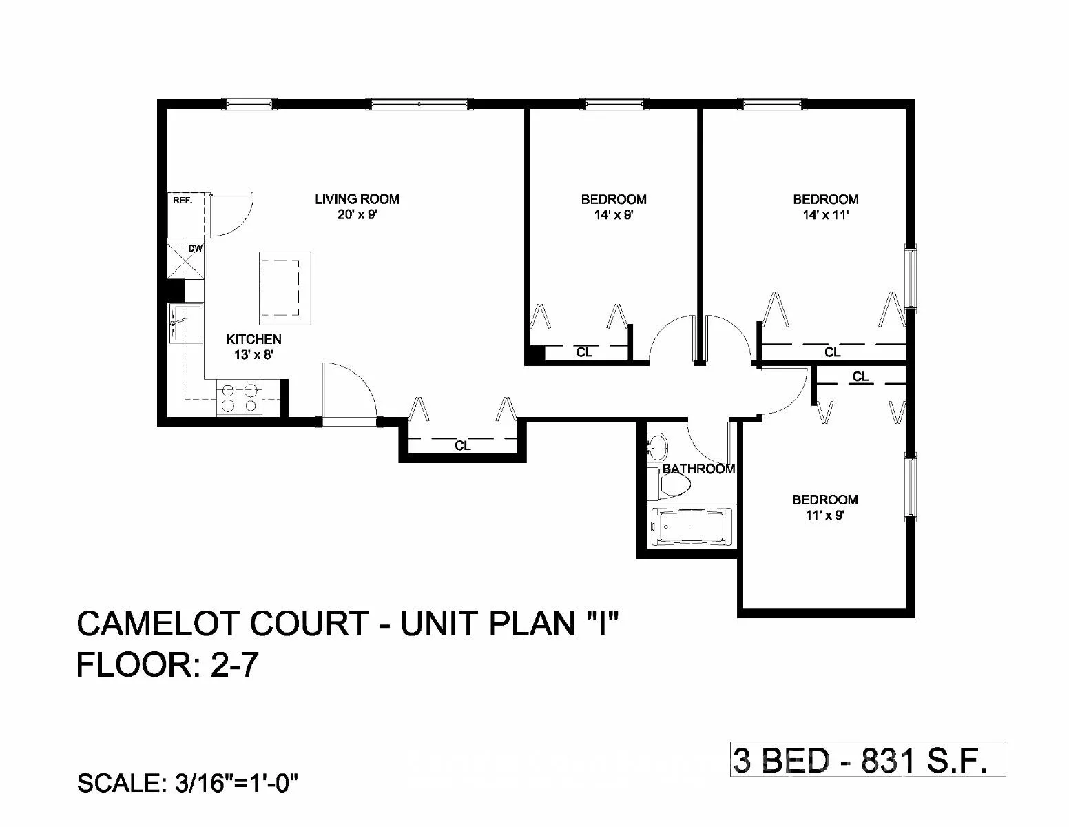 3 bed, 1 bath apartment for rent at 10 Camelot Ct Unit 5, Brighton — photo 5 of 8