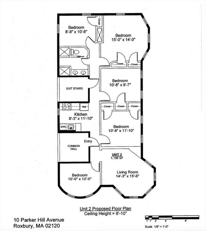5 bed, 1 bath apartment for rent at 10 Parker Hill Av Unit 2, Coolidge Corner — photo 2 of 3