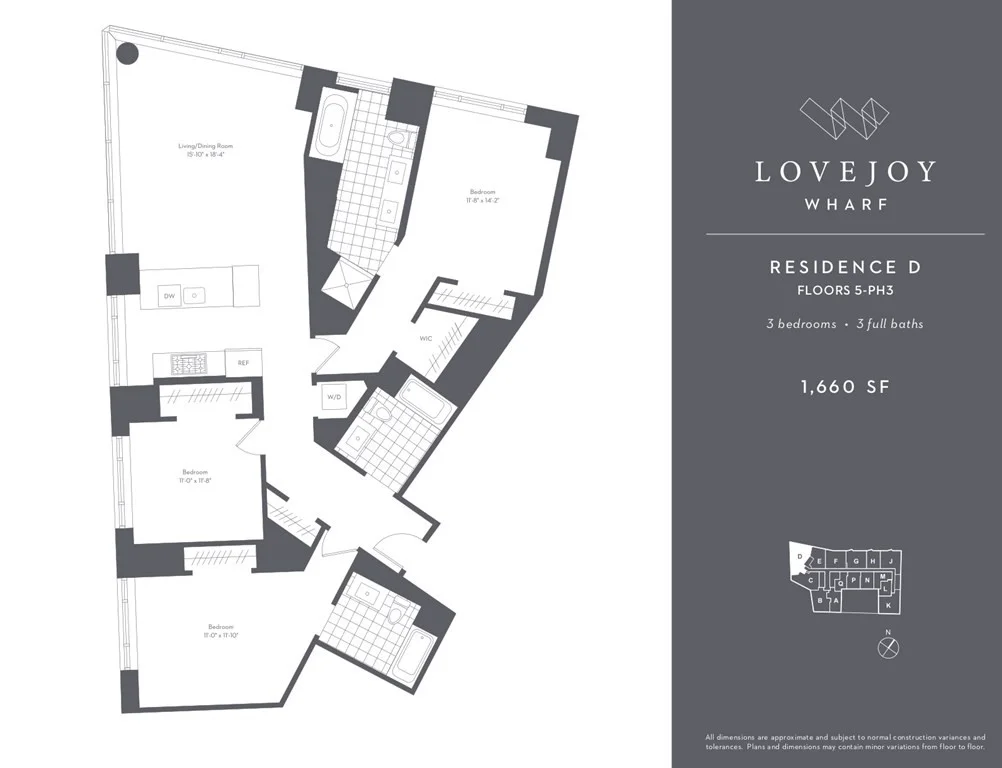 3 bed, 3 bath apartment for rent at 100 Lovejoy Pl Unit 10D, Waterfront — photo 12 of 12