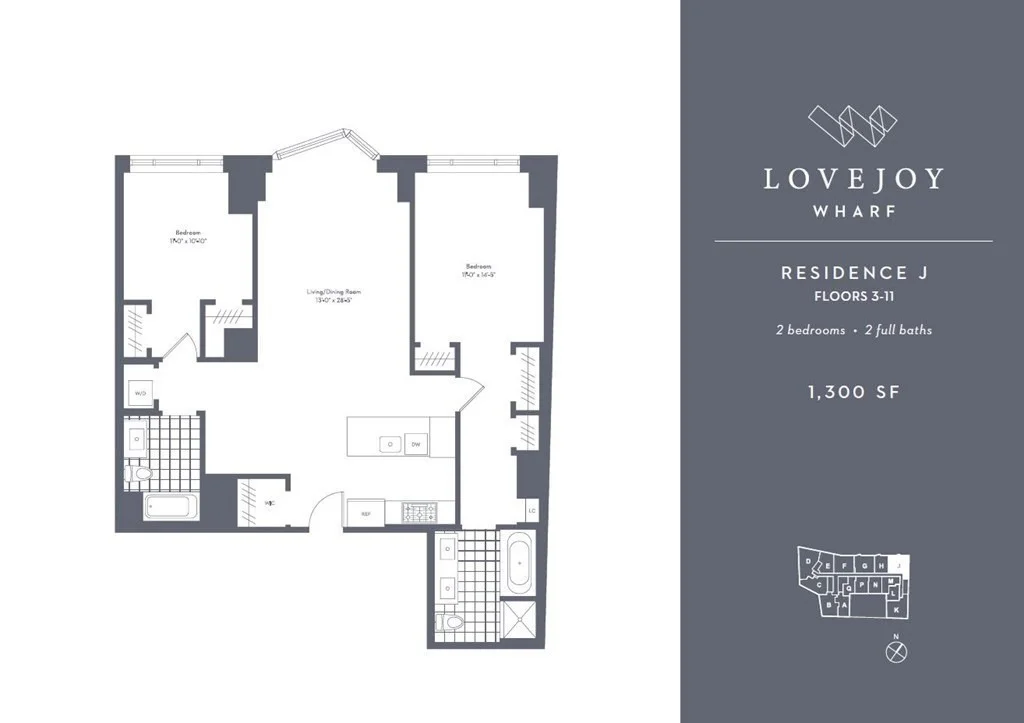 2 bed, 2 bath apartment for rent at 100 Lovejoy Pl Unit 9J, Waterfront — photo 13 of 13