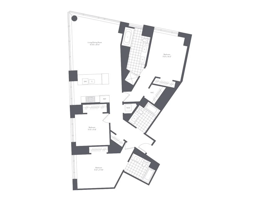 3 bed, 3 bath apartment for rent at 100 Lovejoy Pl Unit PH2-D, Waterfront — photo 12 of 12
