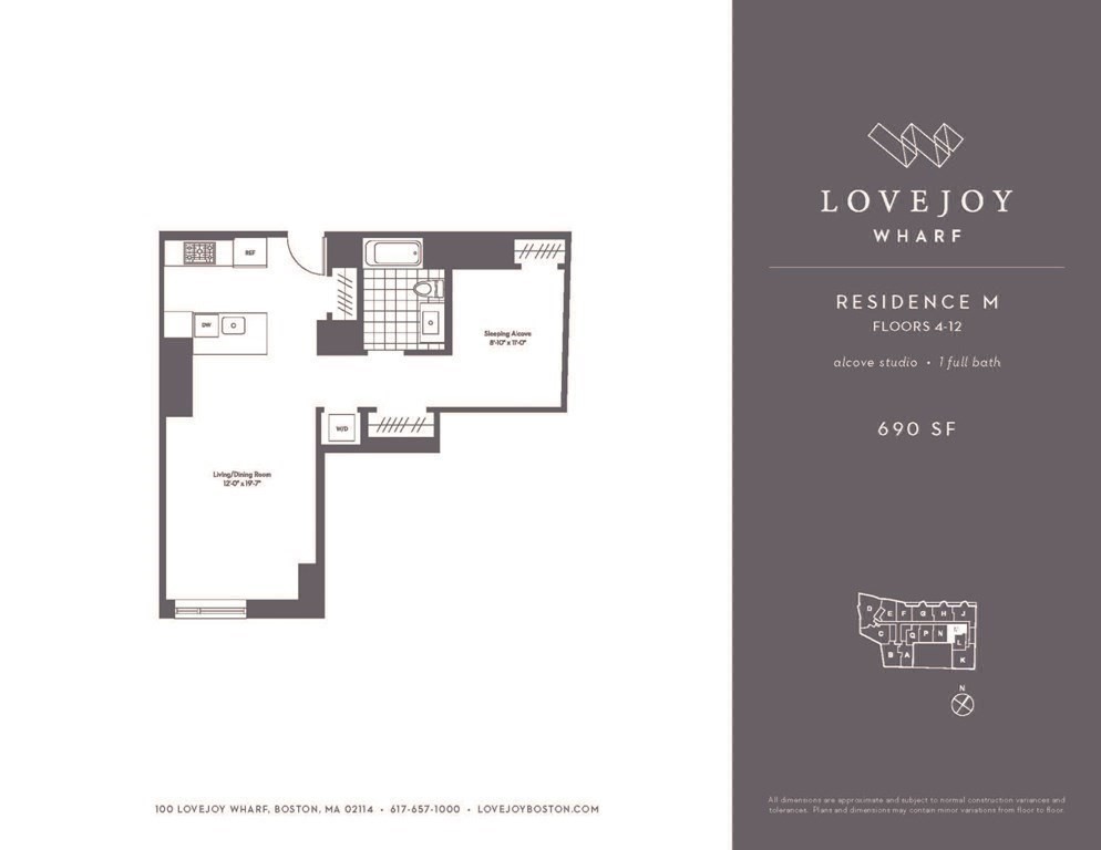 1 bed, 1 bath apartment for rent at 100 Lovejoy Wharf Unit 10M, West End — photo 16 of 16