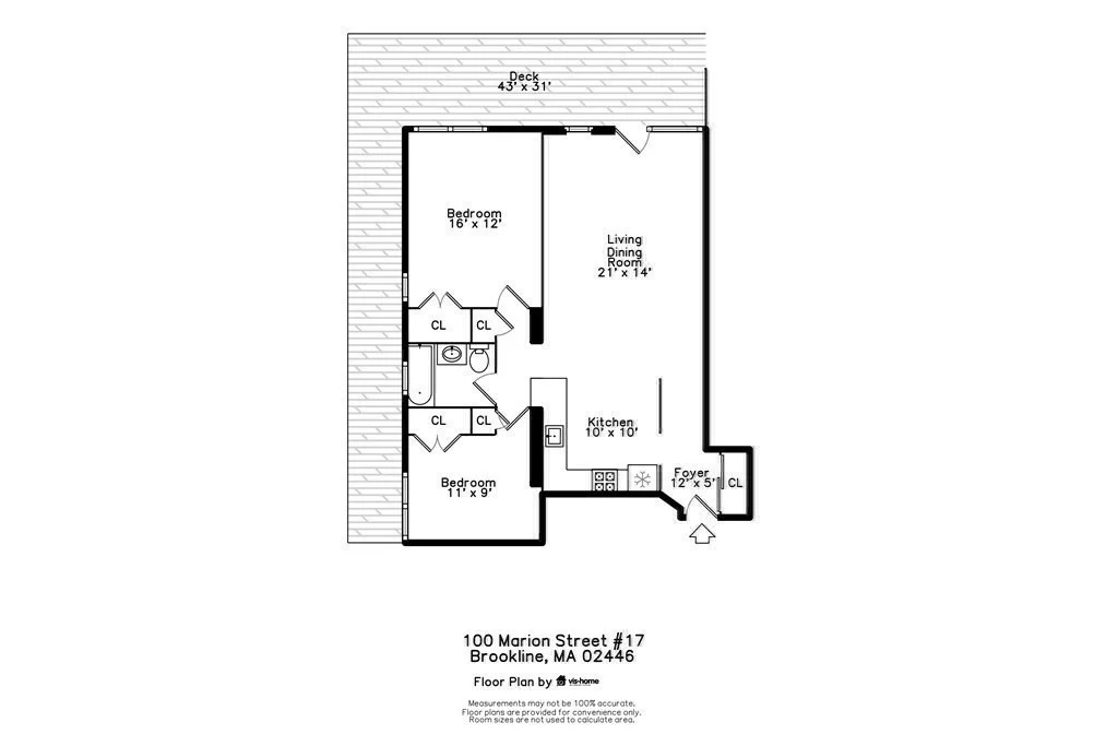 2 bed, 1 bath apartment for rent at 100 Marion St Unit 18, Coolidge Corner — photo 12 of 19