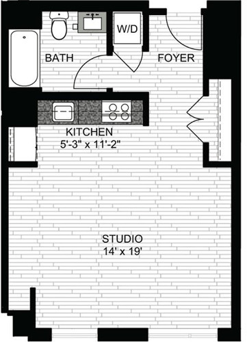 Studio bed, 1 bath apartment for rent at 101 Canal St Unit 832, West End — photo 12 of 12