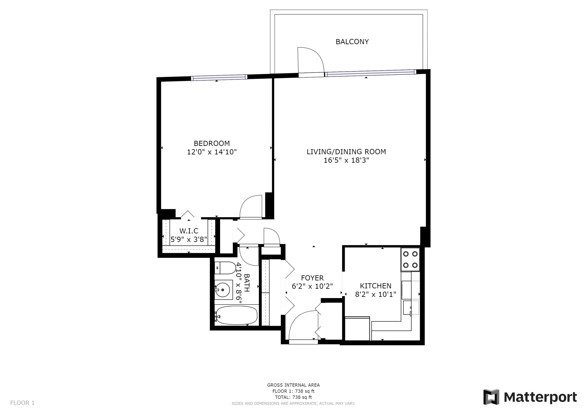1 bed, 1 bath apartment for rent at 101 Monmouth St Unit 309, Longwood — photo 18 of 18