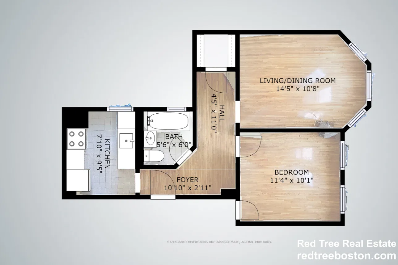 1 bed, 1 bath apartment for rent at 102 Queensberry St Unit 15, Fenway — photo 7 of 12
