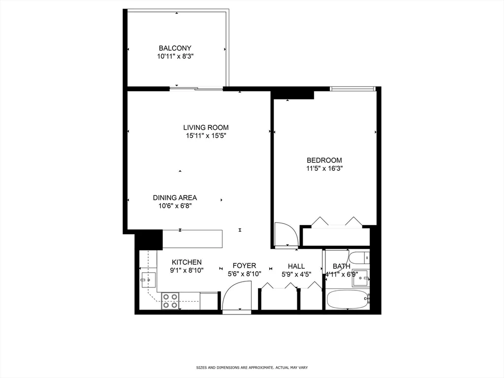 1 bed, 1 bath apartment for rent at 1025 Hancock Unit 6G, Quincy Center — photo 13 of 16