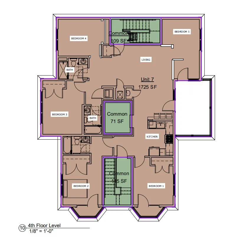 5 bed, 3 bath apartment for rent at 104 Warren St Unit 7, Brighton — photo 11 of 12