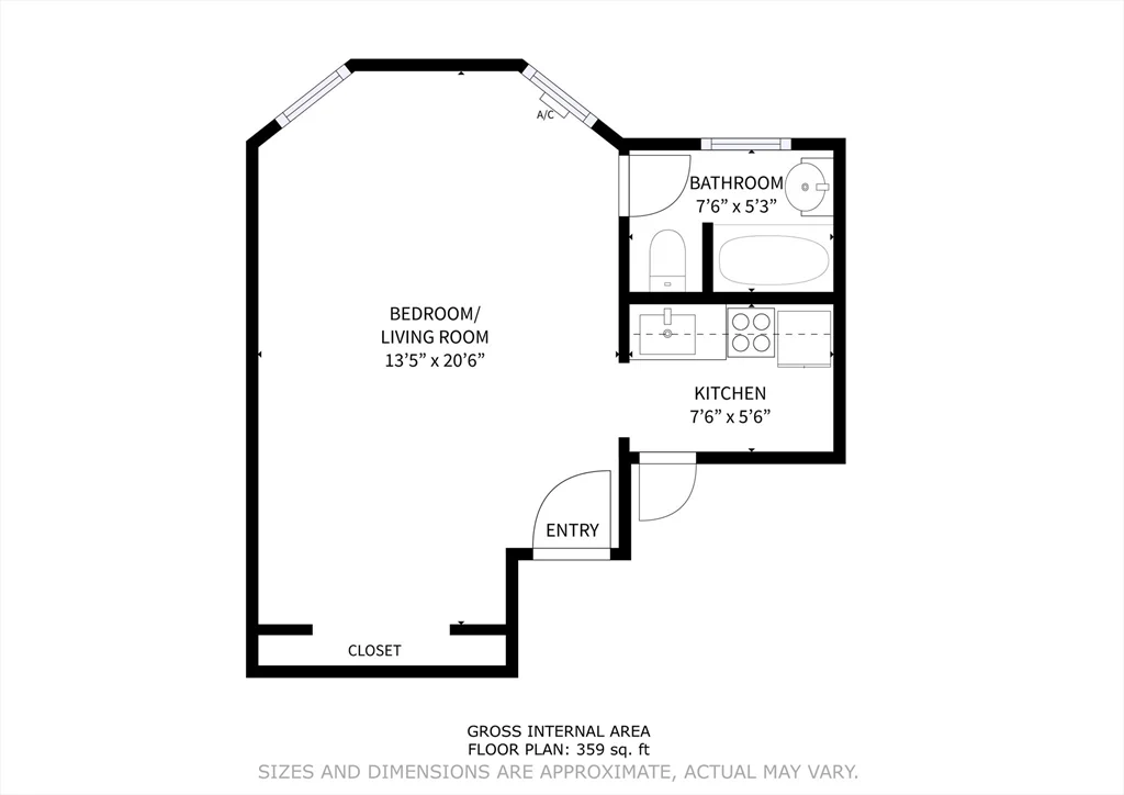 Studio bed, 1 bath apartment for rent at 1063 Beacon St Unit 2, Coolidge Corner — photo 1 of 11